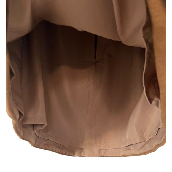 J.Crew Mercantile Skirt Ruffle Front Wool Blend Camel Brown Mini Lined Size 4 - Picture 3 of 7